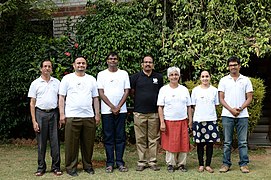 CIS Access to Knowledge team with Wikimedian Harriet Vidyasagar