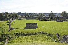 The ruins of Berkhamsted castle (viewed from its Norman motte) and Berkhamsted Common were the location of two successful early preservation events in the nineteenth century. Castle Berkhamsted cz.jpg