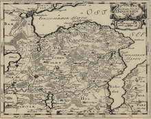 Karte des Dänischen Wohld von Johannes Mejer, 1652
