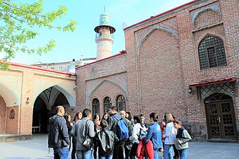 Participants at Blue Mosque, Yerevan