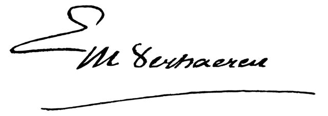 signature d'Émile Verhaeren