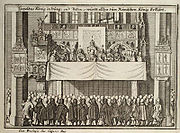 Proklamation Leopolds zum Römischen König nach erfolgter Wahl