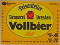 Etikett Vollbier Hell (DDR)