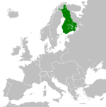 Le royaume de Finlande, établi dans les frontières du Grand-duché sous suzeraineté russe.