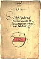 Lo stemma come appare sui protocolli consigliari del 1475