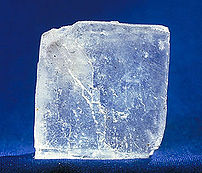 Halite (sodium chloride) - a single, large crystal