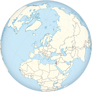 Israel on the globe (de-facto) (Europe centered).svg