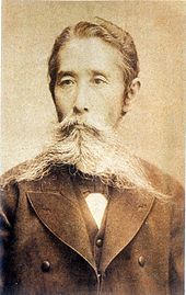 Count Itagaki Taisuke is credited as being the first Japanese party leader and an important force for liberalism in Meiji Japan. Itagaki Taisuke.jpg