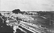 高台から見た加佐登駅（1927年）