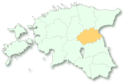 Location of Jõgeva County