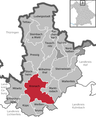 Läget för Kronach i Landkreis Kronach