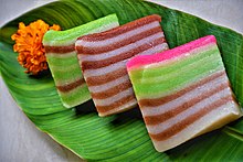 Kue lapis, multi-layered colorful sweet glutinous rice cake Kue Lapis.jpg