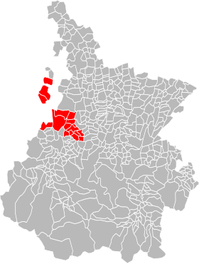 Localisation de Communauté de communes du canton d'Ossun