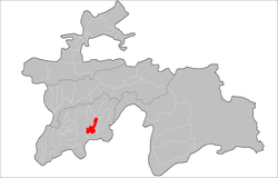 Location of the district in Tajikistan