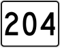 State Route 204 marker