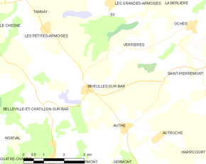 Poziția localității Brieulles-sur-Bar