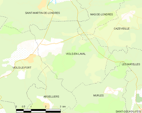 Poziția localității Viols-en-Laval