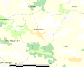 Mapa obce Monterrein