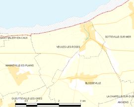 Mapa obce Veules-les-Roses