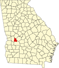 Locatie van Schley County in Georgia