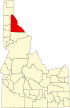 Map of Idaho highlighting Shoshone County.svg