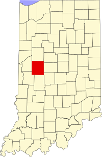 Locatie van Montgomery County in Indiana