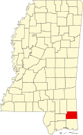 喬治縣在密西西比州的位置