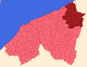 Localização da Província, dentro da região.