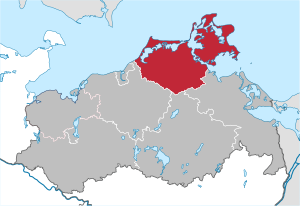 Li position de Subdistrict Vorpommern-Rügen in Mecklenburg-Vorpommeria