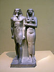 Statue des Mykerinos und der Königin Chamerernebti II.; Museum of Fine Arts, Boston.