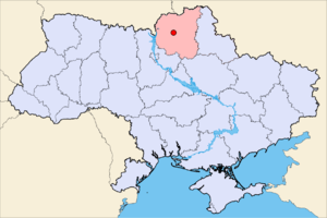 Ніжин на мапі України