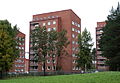 Dortoirs de l'école des infirmières à Kontinkangas. Architecte Uki Heikkinen, 1962.