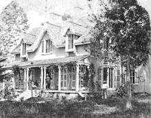 Oak Grove, the home of Lutherville founder John Morris, in 1872 Oak Grove in 1872.jpg
