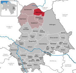 Elhelyezkedése Alsó-Szászország térképén