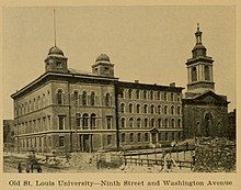 The university at its Washington and Ninth location Old Saint Louis University Location.jpg