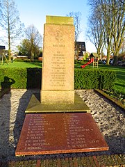 Oorlogsmonument aan de Boeiersingel met plaquette