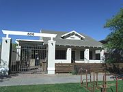 The William E. Cavness House was built in 1914 and is located at 606 N. 4th Ave.. William E. Cavness built this Craftsman Bungalow style house for his bride, Nettie. It was listed in the National Register of Historic Places on November 3, 2001 , reference #01001191.