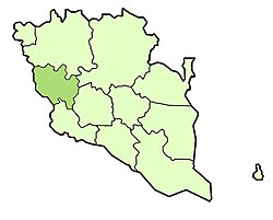 Location of Raub District ﺭﺍﻭﺏ