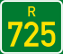 Regional route R725 shield