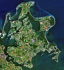 Műholdas kép Rügenről