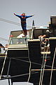 Bungee jump from the Souleuvre Viaduct