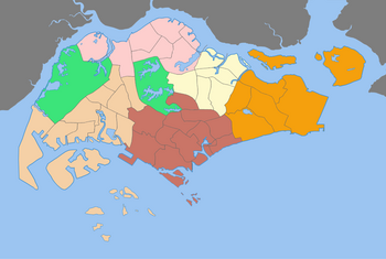 Singapore. Planning regions.