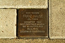 Stolperstein für Franz Nause in Hannover