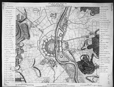 Plan de Thionville et de ses fortifications en 1753.