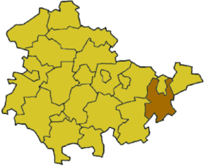 Poziția regiunii Greiz