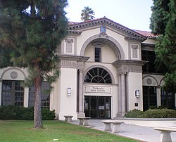 Torrance High School was used for the fictional Sunnydale High School (2008) Torrance High School.jpg