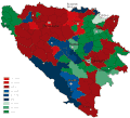 Većinsko stanovništvo općina u BiH 1961.