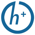 The transhumanist h+ symbol