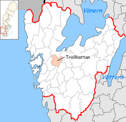 Trollhättan – Localizzazione