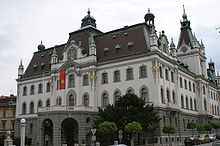 The main building of the University of Ljubljana Univerza Ljubljana.jpg